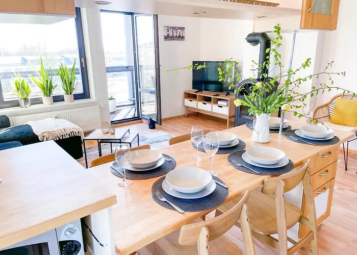 Sea And City View Apartment With Sauna And Balcony